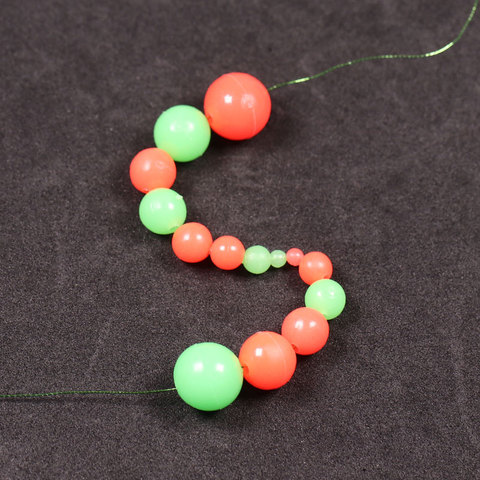 100PCS Green Red Round Soft Rubber Luminous Fishing Beads Glowing  Sink Rigs Balls  Fishing Tackle Lure Accessories ► Photo 1/6