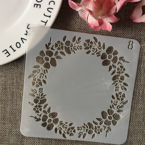 13cm Garland Round DIY Layering Stencils Wall Painting Scrapbook Coloring Embossing Album Decorative Card Template ► Photo 1/1