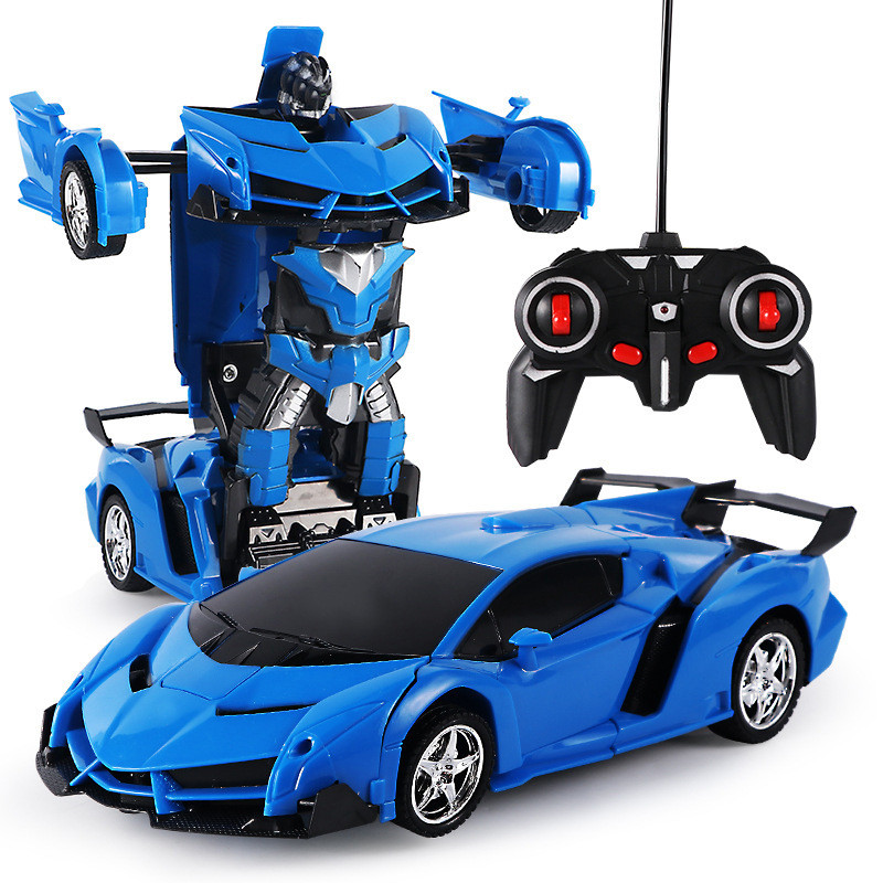 Remote Controlled Car Transformer Deformation Robot Kids Children Toy Gift 