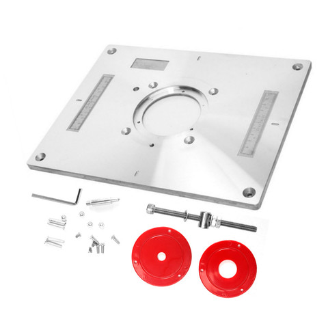 300mmX235mmX9.5mm Engraving Machine Flip Plate Aluminum Alloy Router Table Insert Plate with Lift Aids for Woodworking Bench ► Photo 1/6