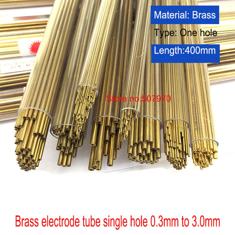 WEDM Brass Electrode Tube 0.5/0.8/0.9/1.0/1.5*400mm Die Single Hole for EDM Drilling Machine ► Photo 1/6