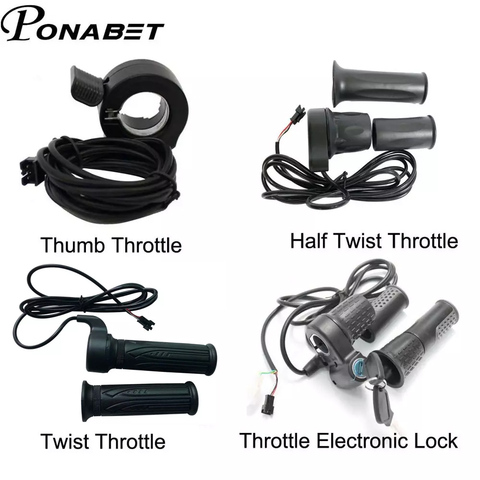 Ebike E Bike Motorcycle Thumb Half Twist Throttle Cable Electronic Lock 36V 48V Electric E Bike Scooter Throttle ► Photo 1/5