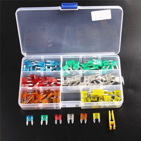 120Pcs Profile Mini Small Size Blade Car Fuse Assortment Set for Auto Car Truck  5/10/15/20/25/30A Fuse with Plastic Box ► Photo 1/6