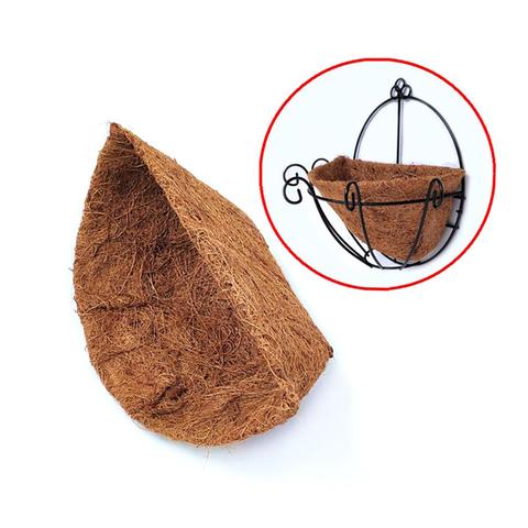 2Pcs Eco-friendly Half Round Coconut Fiber Flower Pot Planter Hanging Coconut Vegetable Flower Pot Basket Liner Garden Decor ► Photo 1/6