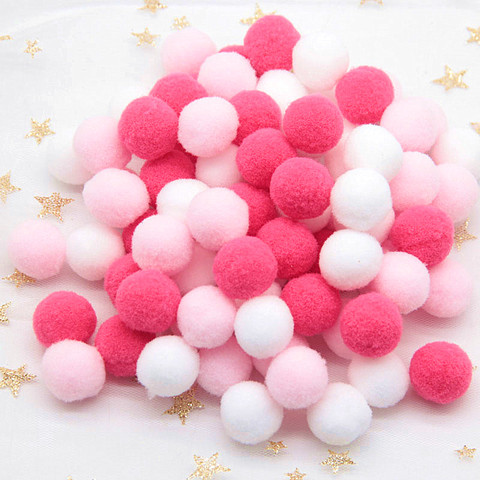 Buy Online Multicolor Pompom Fur Craft Diy Soft Pom Poms Crafts Pompones Ball Wedding Decoration Glue On Cloth Accessories 8mm To 30mm g Alitools