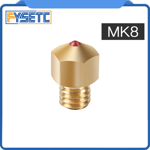 MK8 Ruby Nozzle 1.75mm Nozzles 0.4mm High Temperature Ruby MK8 Nozzle For PETG ABS PET PEEK NYLON PRUSA I3 ENDER CR10 Hotend ► Photo 1/6