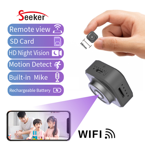 2022 New Design Private Mode Portable HD Real 1080P Mini Wireless Camera Home Security IP Wifi Camera with Rechargeable Battery ► Photo 1/6