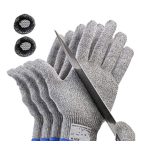 4 Gloves Cut Resistant Butcher Kitchen Work Glove Level 5 Protection, Food Grade, EN388 Certified ► Photo 1/6