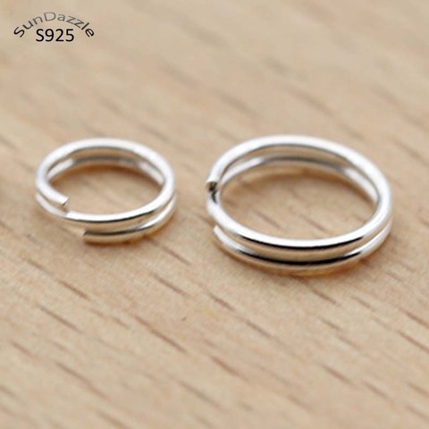 10pcs Real Pure Solid 925 Sterling Silver Double Open Jump Rings Split Ring for Making Key Chains Jewelry Findings Accessories ► Photo 1/6