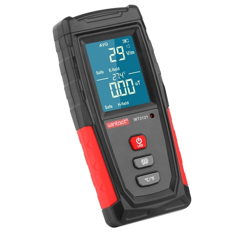 Digital Electromagnetic Radiation Detector LCD Electric Magnetic Field EMF Meter 5Hz-3500MH Frequency Tester Indicator DataLock ► Photo 1/6