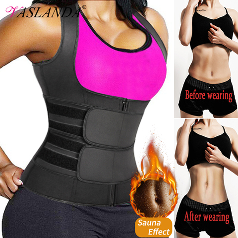 Sweat Waist Trainer Vest Slimming Corset for Weight Loss Body Shaper Sauna Suit Compression Shirt Belly Girdle Tops Shapewear ► Photo 1/6