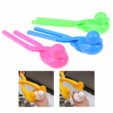 Creative Outdoor Fun & Sports Cartoon Lovely Duck Shaped Snowball Maker Clip Children Outdoor Winter Snow Sand Mold Tool ► Photo 1/6