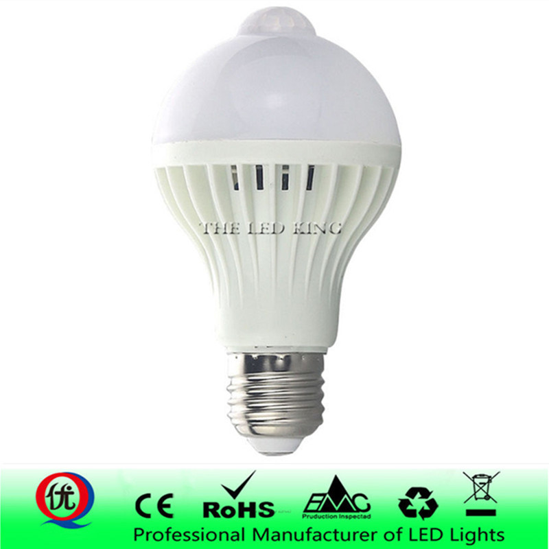 E27 LED Light Bulb PIR Motion Sensor 3W 5W 7W 9W 12W Infrared Auto Energy Saving 