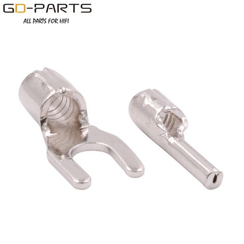 Viborg Power socket installation Connector Rhodium plated Copper Y Fork Banana Plug for Power plugs 1PC ► Photo 1/6