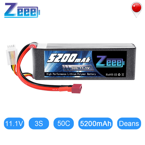 Zeee 3S 5200mAh 50C 11.1V RC LiPo Battery with Deans Plug for RC Car Quadcopter Helicopter Boat RC Airplane ► Photo 1/6