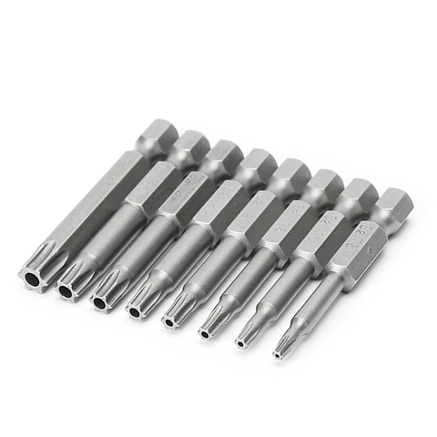 8Pcs 1/4 Inch Magnetic Pentacle Star Head Screwdriver Bits Electric Screwdriver Bit Hand Tools 50mm Length ► Photo 1/6