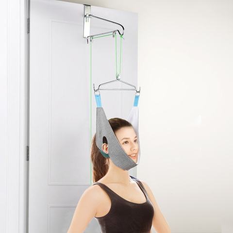 Hanging Neck Traction Kit Adjustable Cervical Traction Device Chiropractic Neck Correction Stretcher Pain Relief Head Massager H ► Photo 1/6