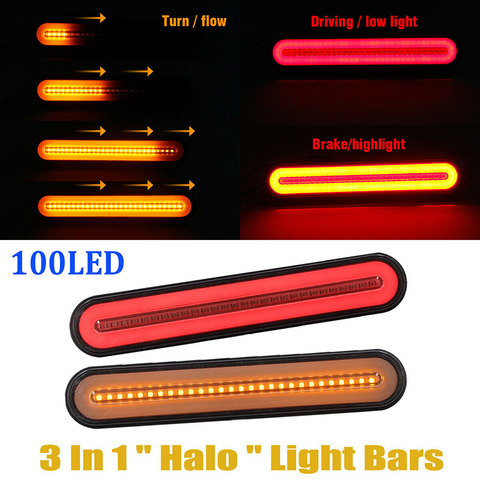 2Pcs Super bright Trailer Stop Tail Lights 12-24V Neon Lamp LED RV Trailer Stop Flowing Turn Signal Brake Rear Tail Light ► Photo 1/6