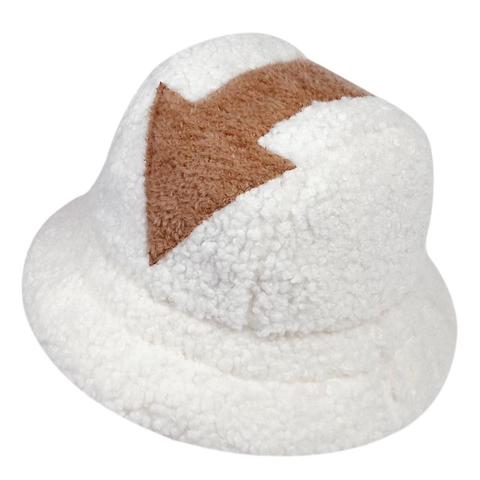appa bucket hat Lamb wool hat winter warm Fishing Caps Faux Fur Arrow Symbol Printed Bucket Hat Men Women tide Flat Top Hats ► Photo 1/5