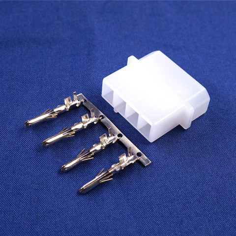 50 Sets Housing & Terminal ATX / EPS Molex 5.08 mm 4 Pin Male Plug Power Connector Male Contact Pin for ATX EPS Power Cable IDE ► Photo 1/6