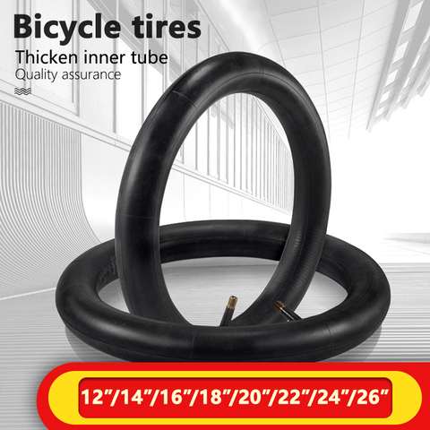 Bike Inner Tube Bicycle Tyres Road MTB Bike Interior Tire Tube Anti Puncture Tubes 14/16/18/20/24/26 inches Bike Rubber Tubes ► Photo 1/6