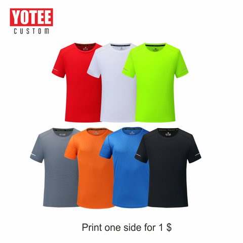 YOUTEE 2022 summer men's sports quick-drying men's LOGO custom round neck T-shirt ► Photo 1/6