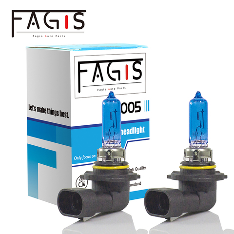 Fagis 2 Pcs US Brand 9005 HB3 12V 65W 4800K Car Headlight Super Bright White Auto Lights Blue Lights Halogen Bulbs Car Lamps ► Photo 1/6