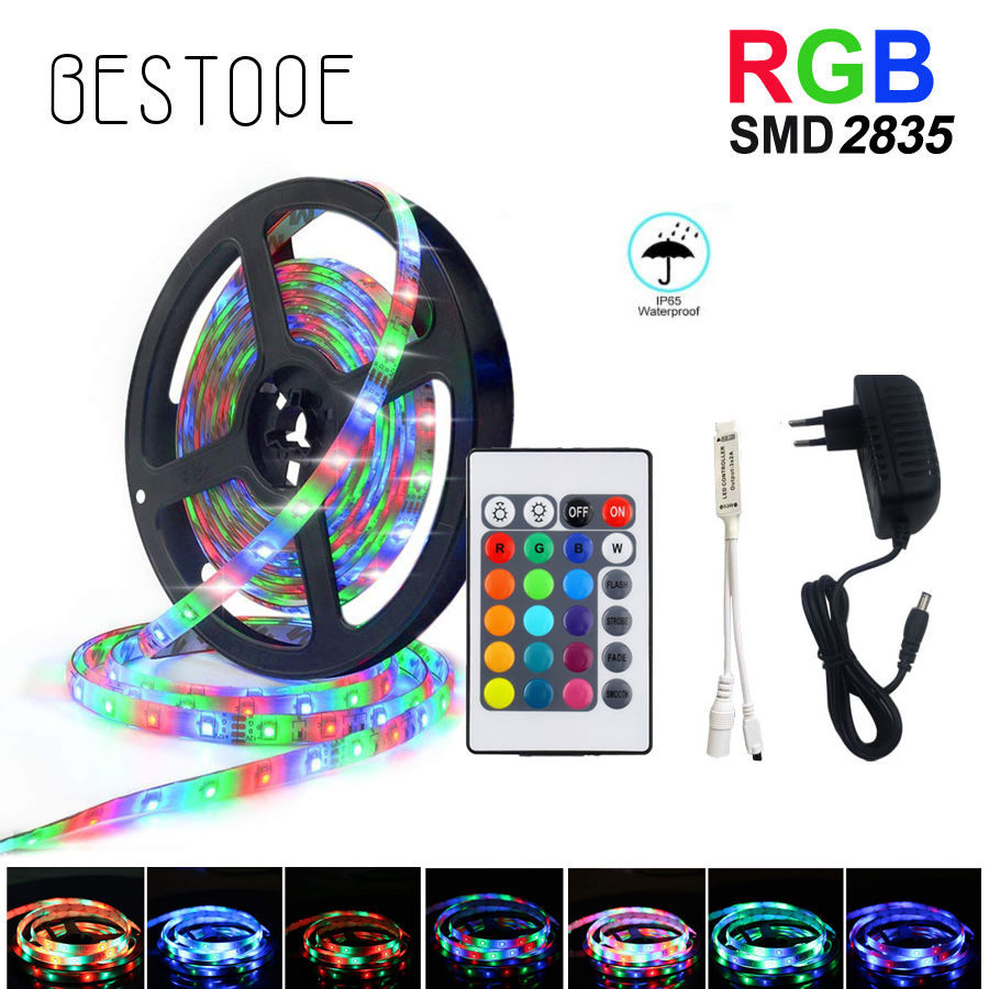 LED Strip Light RGB 5050 SMD 2835 Flexible Ribbon RGB Stripe 5M 10M 15M tape kit 