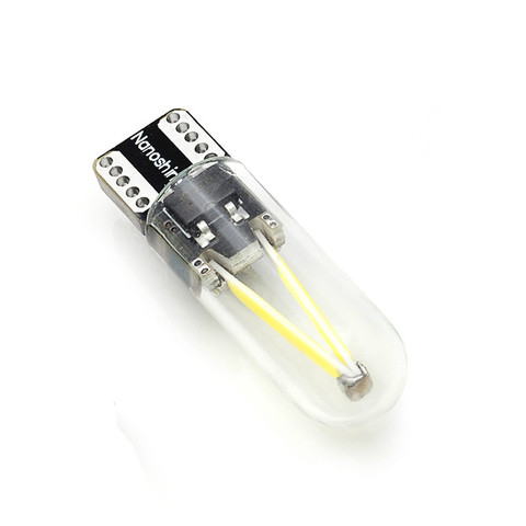 1x W5W Led T10 Cob Glass Car Light Led Filament Auto Automobiles Reading Dome Wedge License Plate Bulb Lamp DRL Car Styling 12v ► Photo 1/6