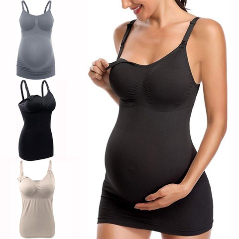 Breastfeeding Vest High Elastic Upper Button Buckle Maternal Nursing Bra Vest Nursing Underwear ► Photo 1/6