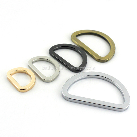 1 x Metal Dee Ring Mould Formed Belt Buckle Flat Head Leather craft Garment Bag Strap Hardware Accessory ► Photo 1/6