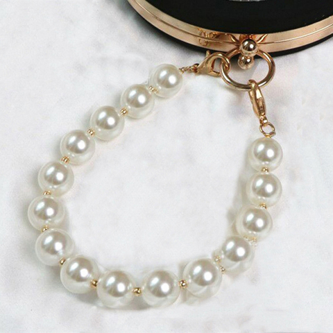 Pearl Beaded Short Bag Straps 25cm/30cm/35cm/40cm Short Shoulder Belt Purse Handle Diy Chain Bag Accessories ► Photo 1/6