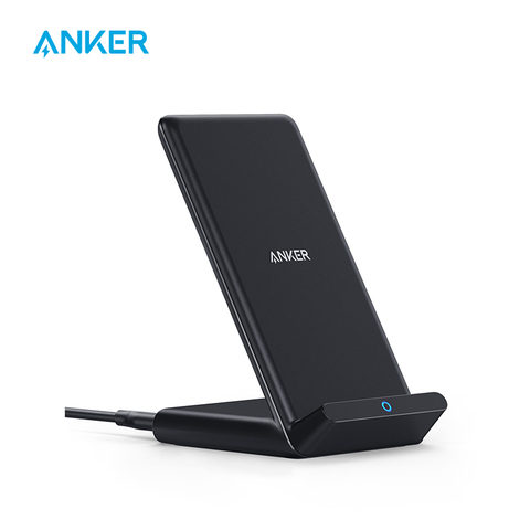 Anker Wireless Charger, 10W Max PowerWave Stand Upgraded, Qi-Certified, 7.5W for iPhone 11, 11 Pro, 11 Pro Max(No AC Adapter) ► Photo 1/6
