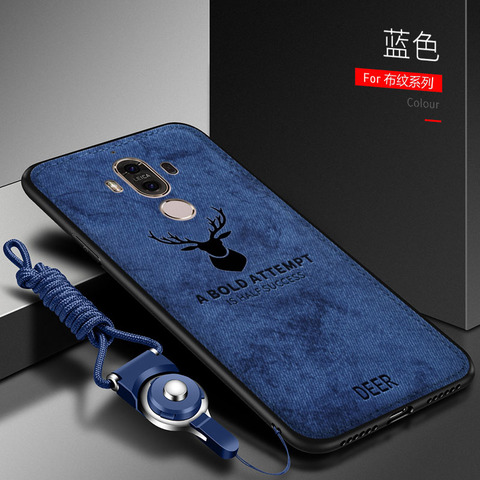 For Huawei Mate 10 9 Pro Case Soft Silicone+Hard fabric Deer Slim Protective Back Cover Case for huawei mate 8 7 9 10pro shell ► Photo 1/6
