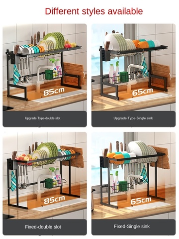 Kitchen sink shelf put bowls and chopsticks bowl rack dishes storage box leaching rack pool table top products home ► Photo 1/1