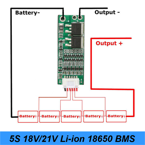 5S 15A Battery Protection Board BMS for 18650 battery for screwdriver Charger Protection Board 18V 21V Cell Protection Circuit ► Photo 1/5