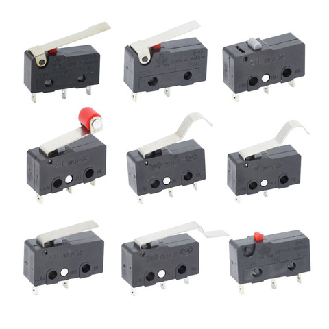 10 PCS/lot 3pin All New Limit Switch  N/O N/C 5A250VAC KW11-3Z Mini Micro Switch  With Pulley Laser Machine Micro Limit Sensor ► Photo 1/1