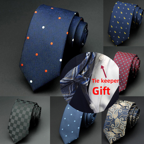 GUSLESON 1200 Needles 6cm Mens Ties New Man Fashion Dot Neckties Corbatas Gravata Jacquard Slim Tie Business Green Tie For Men ► Photo 1/6