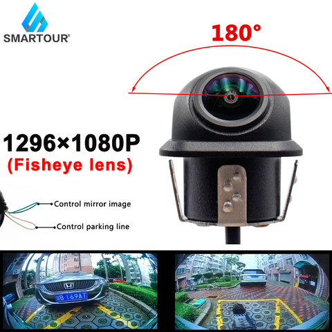 Smartour Car 180 degree wide angle reversing camera fisheye starlight night vision rear view backup camera ► Photo 1/6