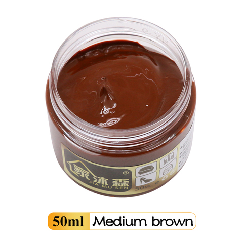Medium Brown Leather Care Paint Shoe Cream for Leather Shoes Car Seat Sofa Scratch Crack Restoration 50ml ► Photo 1/6
