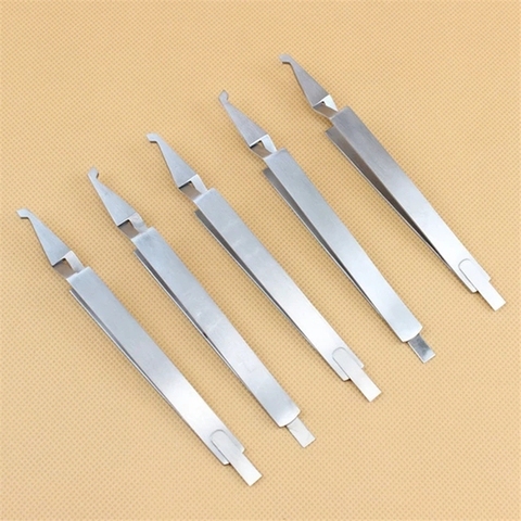 Hot Sale Dental Teeth Caring Orthodontic Bracket Tweezers Serrated Bonding Holder Tools Whiteness Instruments Stainless Steel ► Photo 1/6