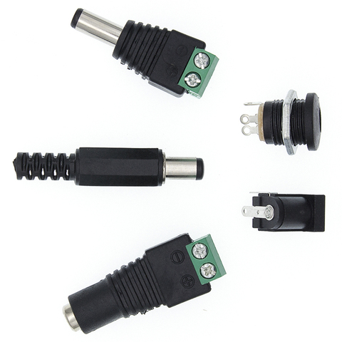 10Pcs DC-005/DC-022 DC Power Jack Socket Plug Male/Female Connector DC005 5.5*2.1mm 2.1 ► Photo 1/6