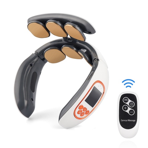 6 Head Intelligent Neck Massager 15 Levels TENS Electric Impulse Wireless Cervical Massager Relaxation Relief Pain Health Care ► Photo 1/6