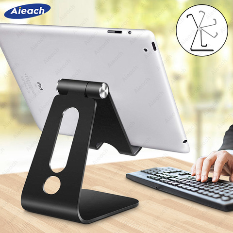 Aieach Desktop Holder Tablet Stand For ipad 9.7 10.2 10.5 11 inch Rotation Aluminium Tablet Stand secure For Samsung Xiaomi ► Photo 1/6