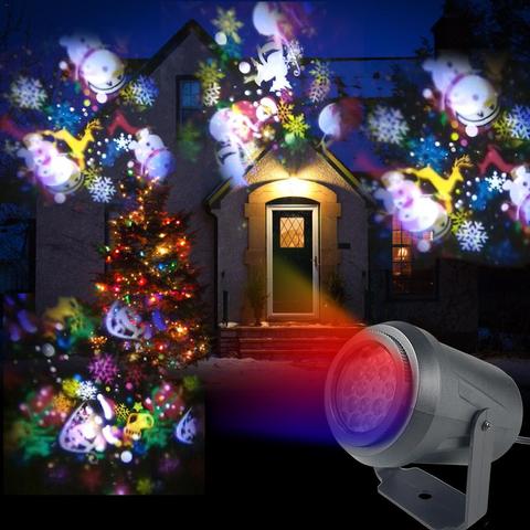 16 Patterns New Year LED Laser Projector Light Christmas Snowflake Elk Projection Lamp Disco Stage Light For Party KTV Bars ► Photo 1/6