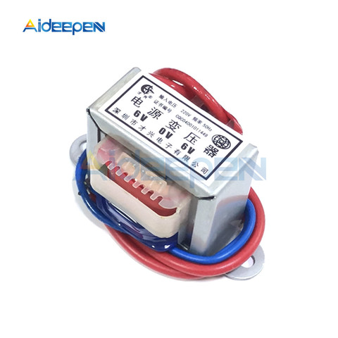 AC 6V 9V 12V Output Voltage 1W EI Copper Core Input 220V 50Hz~60Hz Single Voltage 2 Line Copper Power Transformer ► Photo 1/6