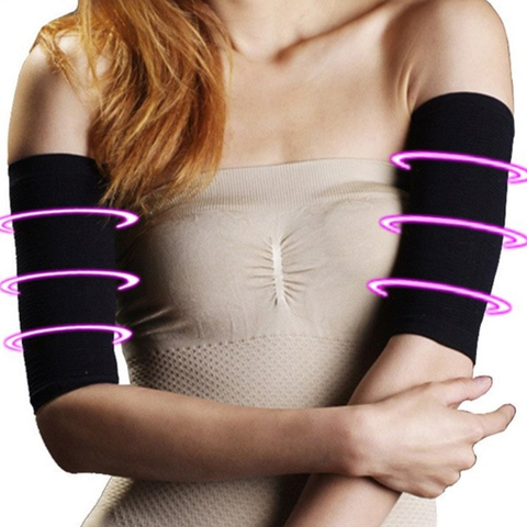 1pair Women Arm Sleeve Weight Loss Thin Legs Thin Arm Shaper Calorie Off Fat Buster Body Slimmer Wrap Belt Ladies Arm Warmers ► Photo 1/6