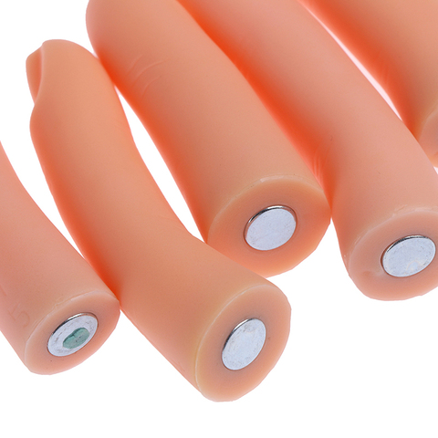 5Pcs/Set Training Hand Finger Fake Finger Manicure Tool High Quality Silicone Practice Nail Art Adjustable ► Photo 1/5