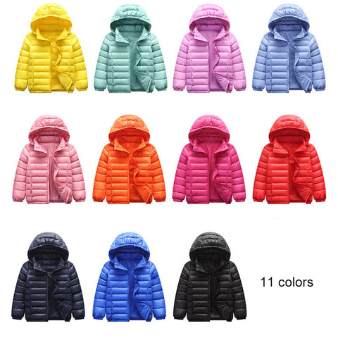 Baby Girls Boys Parka Light Kids Jacket Hood 90% Duck Down Coat Winter Children Jacket Spring Fall Toddler Outerwear 1-12 Year ► Photo 1/6