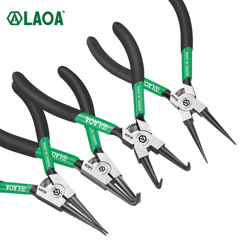 LAOA 4PCS Retaining Clip Internal External Spring Bent Straight Snap Ring Disassembly Practical Circlip Pliers Set ► Photo 1/6